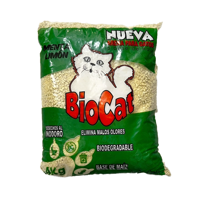 ARENA SANITARIA PARA GATOS MAIZ ANFA LIMON X 4 KL